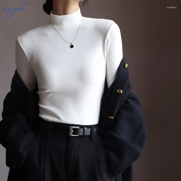 Kadın Sweaters Modal Katı Temel Tshirt O Boyun Uzun Kollu Kadın Sonbahar Dip Tee Üstler Tüm Maç Gömlek Plus Boyutu Fanil
