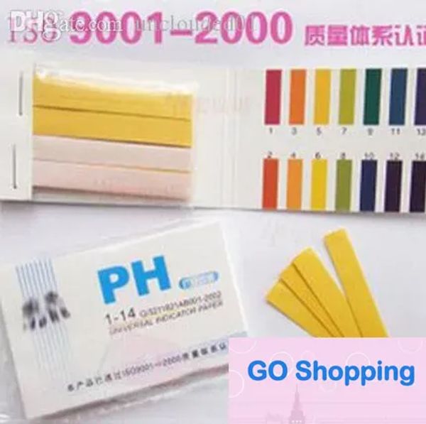 Üst tam aralık 1-14 turnusol test kağıdı şeritler 80 Şeritler pH kağıt test cihazı göstergesi pH Partable Metre Analizörleri