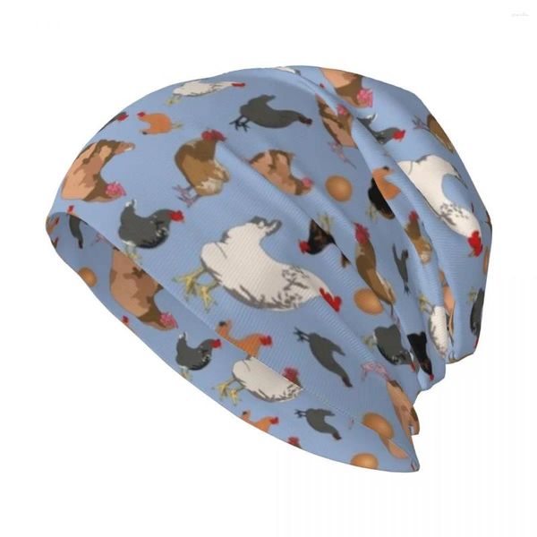 Береты Куриная вязаная шапка большого размера Модная пляжная забавная женская и мужская шляпа