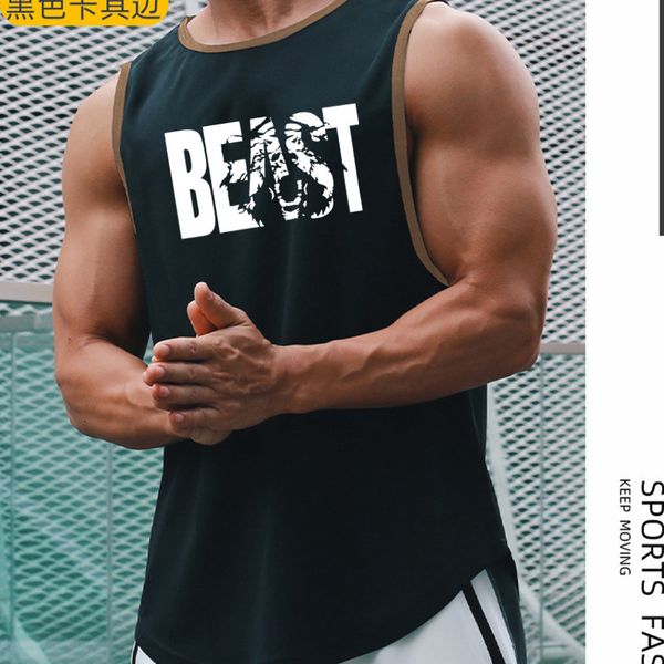 Mens Tops Tops Beast Gym Clothing Men Workout Top Bodybuilding Vest Mesh Mesh Fitness Shirt Sports Sports Basketball Jerseys 230404