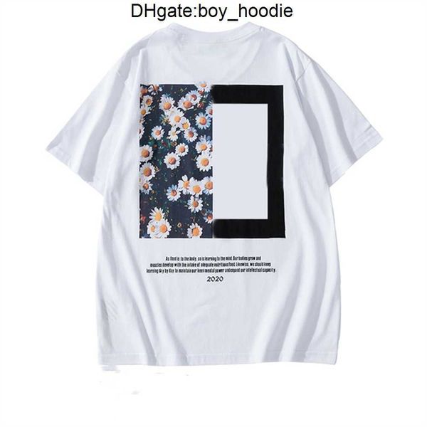 Offs Summer Fashion Brand Mens magliette Ow Pittura a olio religiosa Spray diretto Freccia Magliette Hip Hop Manica corta Sciolto Uomo Tops Tees Donna T-shirt grande grassa PI7T