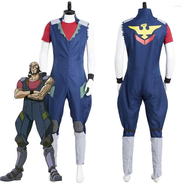 Anime Kostuums Cowboy Bebop Cosplay Gitzwart Kostuum Outfits Jumpsuit Uniform Halloween Carnaval Pak