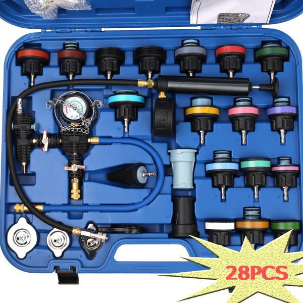 Professionelle Handwerkzeug-Sets 28-teiliges Auto-Reparatur-Set Universal-Kühler-Druckprüfgerät Vakuum-Typ Kühlsystem-Test-Detektor-Werkzeug-Kits