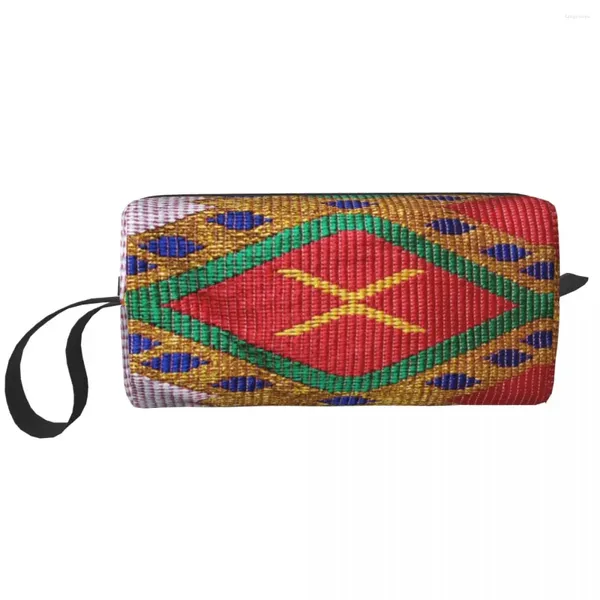 Sacos cosméticos etíopes feitos à mão saco de design tradicional mulheres kawaii grande capacidade caso de maquiagem beleza armazenamento de higiene pessoal