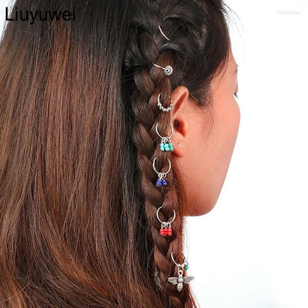 Fermagli per capelli 7 pezzi/set Boho Pins Ragazze Hairwear Intrecciato Ape Cerchio Gioielli Decorazione di nozze Accessori di design