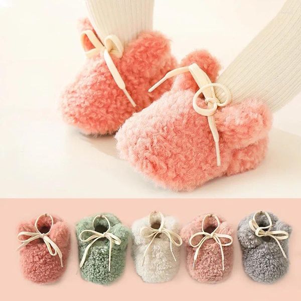 Erste Wanderer Baby Socken Winter Warme Kinder Jungen Mädchen Booties Weiche Kleinkind Boden Socke Schuhe Anti-rutsch Geboren Säugling Krippe