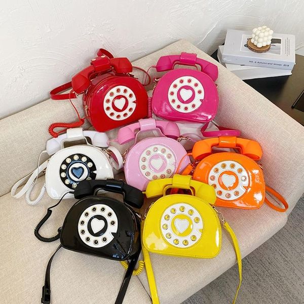 Bolsas de telefone criativas em forma de telefone criativo para mulheres de personalidade engraçada, discagem por telefone