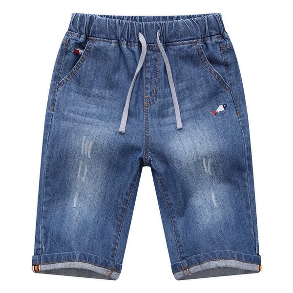 Şort Kids Denim Şort Yaz Marka Tasarım Karikatür Nakış Ekose Çocuk Jean Kısa Pantolon 2-14 Yıllık AA230404 Giymek