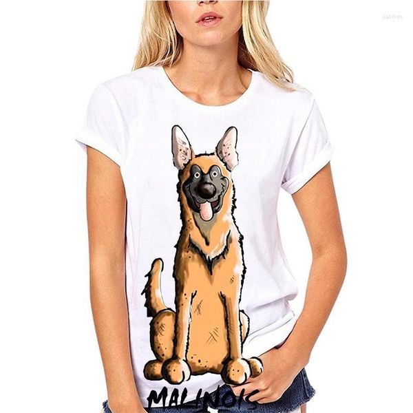 Herren T-Shirts 2023 Ankunft T-Shirt O-Ausschnitt Top Qualität Camisa Fit Atmungsaktiver Stil Lustiger Malinois - Belgischer Schäferhund Männer Baumwolle