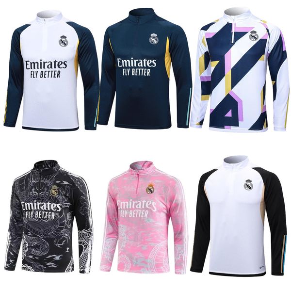 Giysiler ve Pantolonlar Real Madrids Trailsuit Eğitim Takımı Vini Jr Bellingham 23/24 Real Madrides Men Futbol Camavinga Spor Giyim Chandal Futbol Survetement