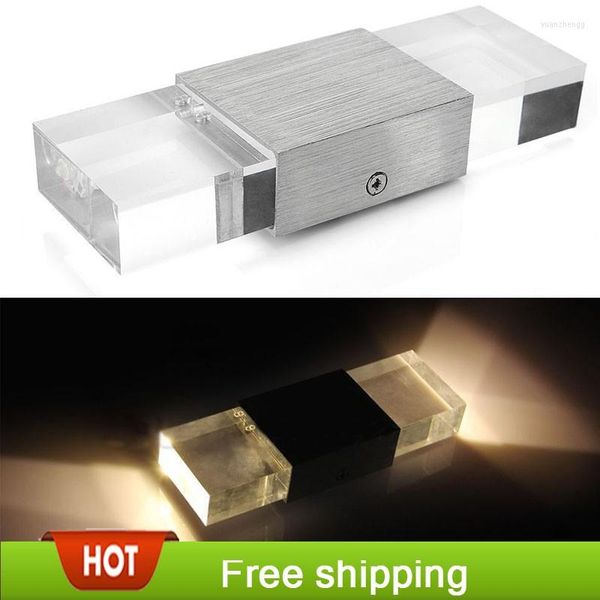 Wandleuchten Modernes 4W LED-Licht Badezimmer Hochwertiges Aluminiumgehäuse Acrylkristalllampe Schlafzimmer Wohnzimmer Haus