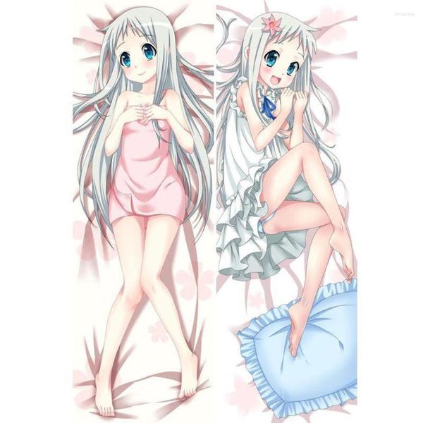 Caixa de travesseiro japonês anime sexy anohana menma loli linda garota arremessar otaku dakimakura presentes de cama abraçando corpo 150x50 cm