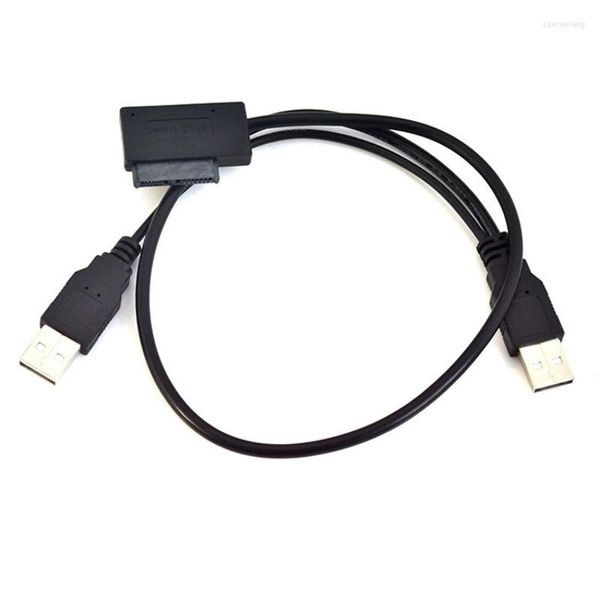 Bilgisayar Kabloları SATA USB 2.0 ila 6 7pin Kablo Dönüştürücü Harici Optik Sürücü Adaptör Dizüstü Bilgisayar CD DVD PC Hattı Aktarım Notebook Lin