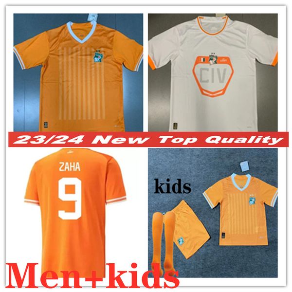 23 24 Cote d Ivoire Nationalmannschaft Fußballtrikots Kinderset 2024 Elfenbeinküste DROGBA KESSIE ZAHA CORNET MÄNNER homme Maillot de Foot Fußballtrikots