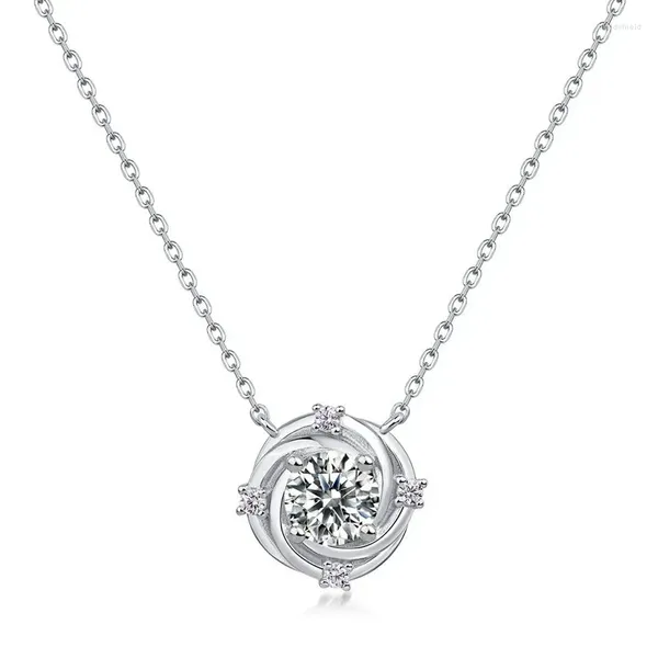 Цепочки NL017807 Lefei, модное роскошное модное классическое муассанитовое ожерелье с бриллиантами, ожерелье с розами для женщин, серебро 925 пробы, вечерние ювелирные изделия, подарок