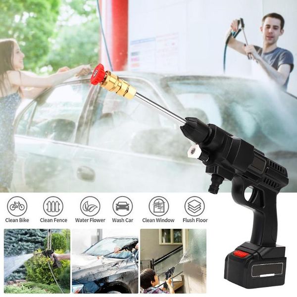 Auto Rondella 30Bar 12V/24V Cordless Elettrico Ad Alta Pressione di Lavaggio Ricaricabile Pistola A Spruzzo di Acqua Set Con Vari Ugelli