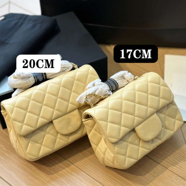 Pequeno crossbody saco cc barato designer sacos de couro genuíno para mulheres ombro macio com corrente ouro marca fashion6