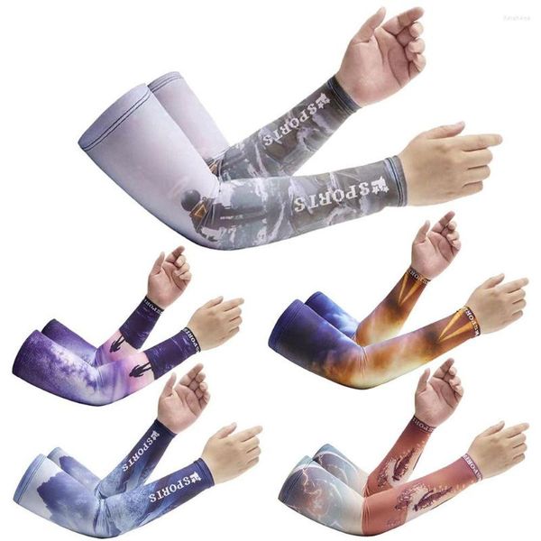 Коленные накладки 2pcs унисекс охлаждающие рукава рукава накрыть женщины, мужчины спортивны, бегущие ультрафиолетовые перчатки для защиты от солнца.