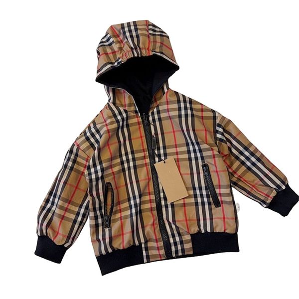 Giacche Novità Primavera Autunno Cappotti per bambini Giacche fronte-retro Ragazzi Ragazze Cappotti Trench per ragazzi Vestiti per bambini Giacche per ragazze Taglia 90 cm-160 cm B2