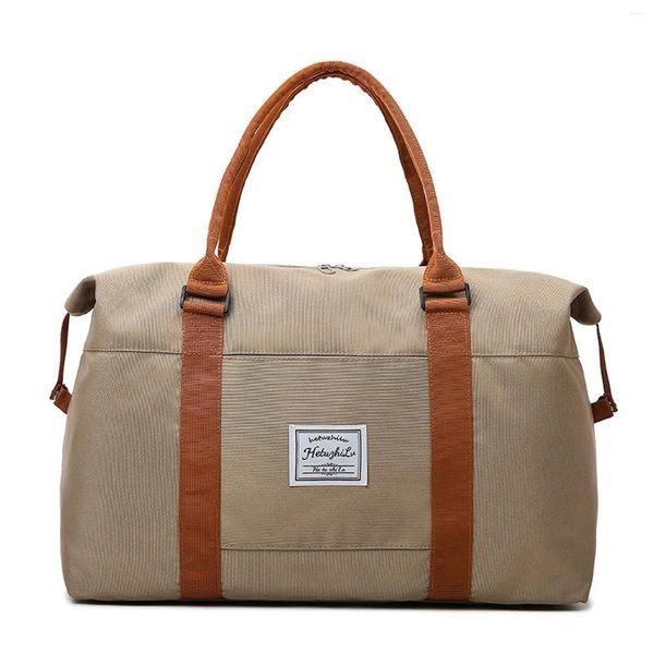 Duffel Bags Grande Sacola de Viagem para Mulheres À Prova D 'Água Ginásio com Manga Trolley Bolso Molhado Weekender Carry On Overnight