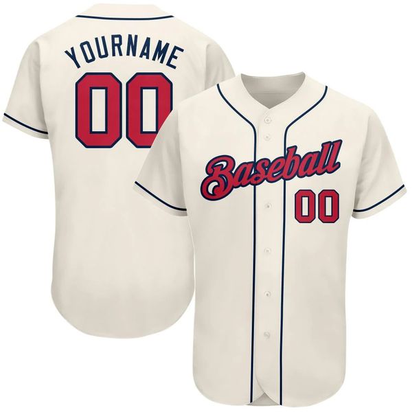 Maglia da baseball personalizzata Logo ricamato Qualsiasi numero Qualsiasi nome Qualsiasi squadra Maglia da gioventù retrò da uomo e da donna S-3XL