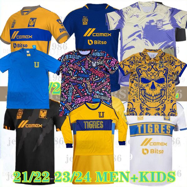 2023 24 Gignac Tigres Uanl Maglie da calcio 21 22 23 24 Messico Liga Earth Day Mx Vargas Aquino Pizarro Nicolas F. Thauvin Shirts Football Maillots XXXL 4XL a maniche lunghe 4xl