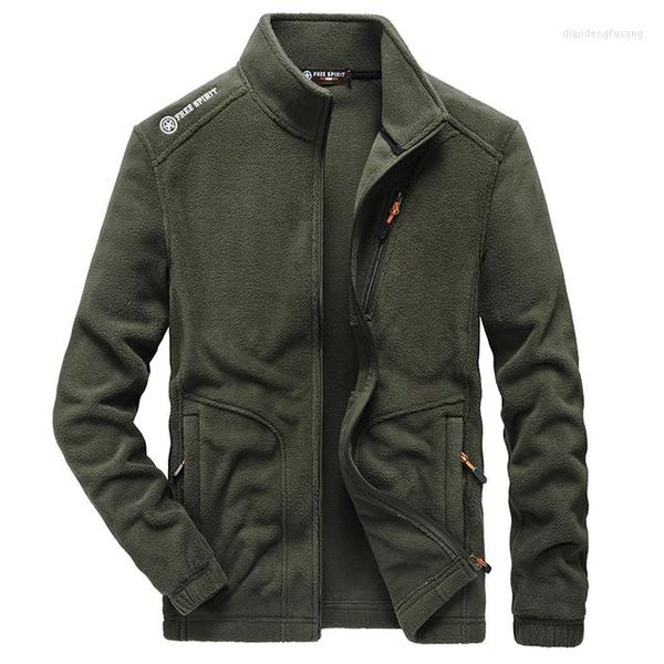 Jackets masculinos de tamanho grande mais jaqueta de lã Homem Men primavera outono exército verde casual stand stand colar de colarinho