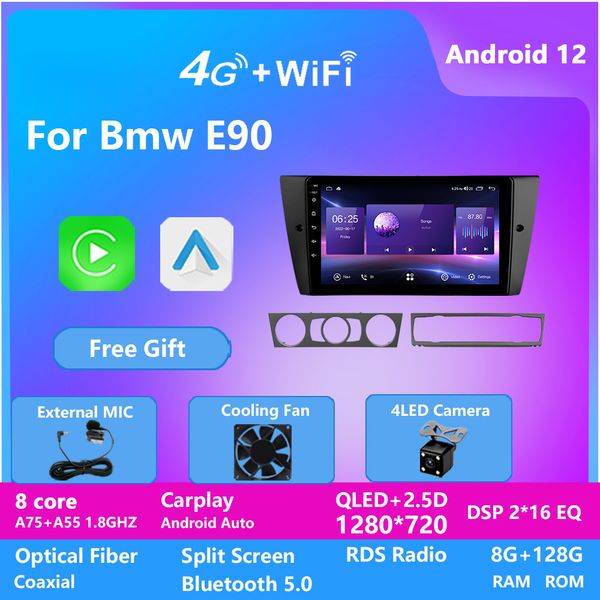 Car Stereo Video Dvd Player System Audio con Bluetooth Touch Screen per BMW E90 2005-2012