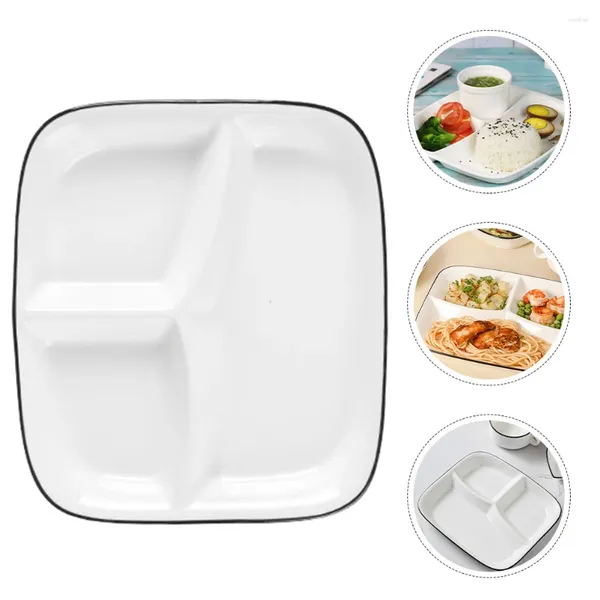 Canecas Cerâmica Prato de Jantar Placas Decorativas Divididas Bandeja de Servir Sobremesa Suporte Separado