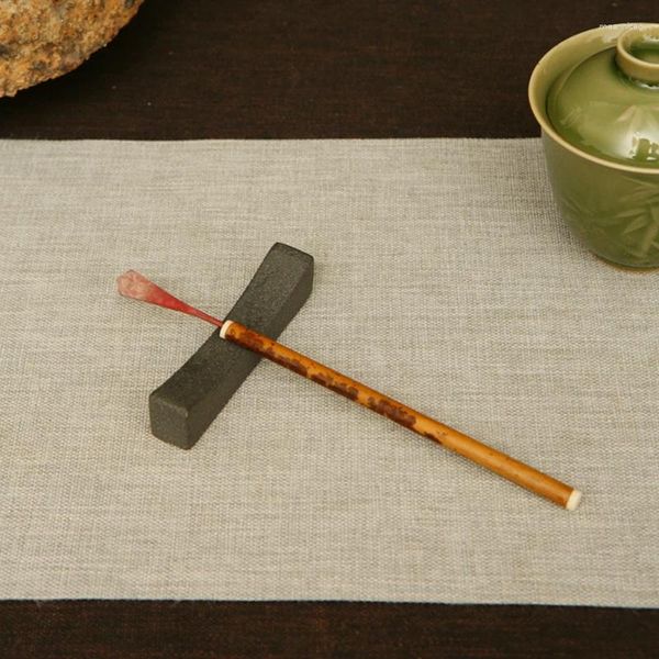 TeAware setleri bambu tutamağı el yapımı kırmızı bakır yaratıcı çay tutucu iğne töreni altı ürün retro çay kaşığı aksesuarları
