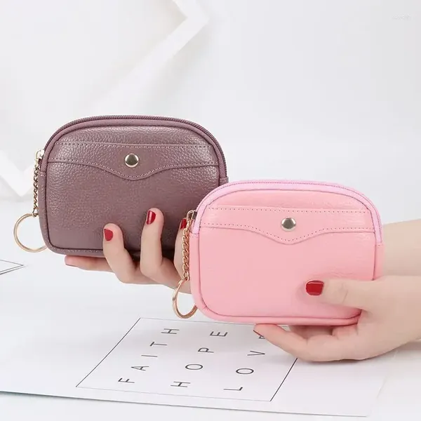 Portafogli Donna Portafoglio corto carino Portachiavi con cernieraPorta carte da donna Portamonete in pelle PU con pochette progettata da marca