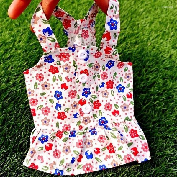 Hundebekleidung, Sommer-Haustierkleidung, süßes Blumen-Sling-Kleid, dünner Sonnenschutzrock für kleine mittelgroße Hunde, Teddy, Bichon, Pudel, Prinzessin, süß