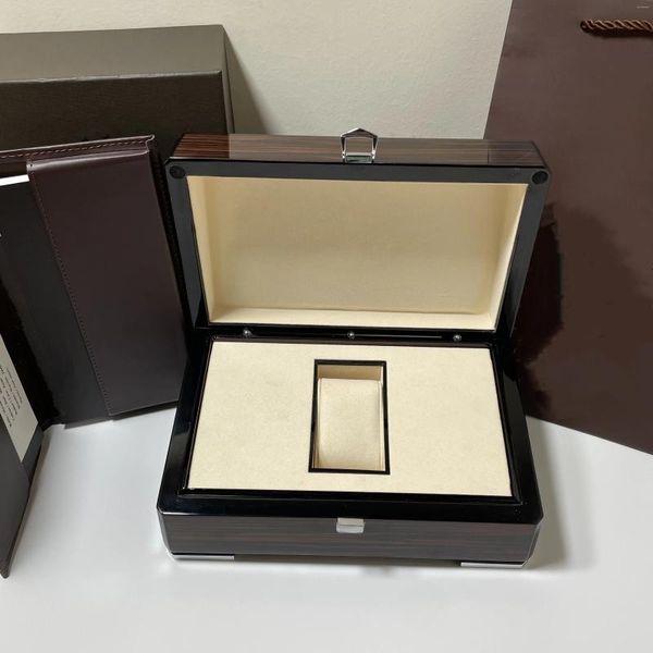 Scatole per orologi Scatola in pelle di alta qualità e legno portatile, semplice, vintage, piccoli accessori per riporre oggetti da viaggio per regalo