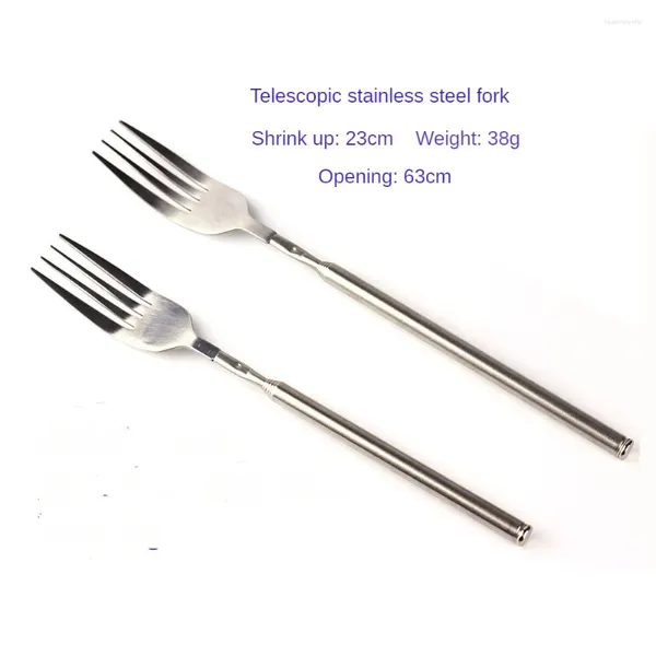 Forks -Tabellengeschirr reibungsseitig vielseitig bequem zu verwenden, die innovative Barbecue -Gabel einsenkbares Grill -Tool -Camping haben muss