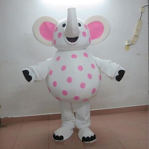 Traje de mascote de elefante manchado de Halloween para festa vestido extravagante roupas de Natal