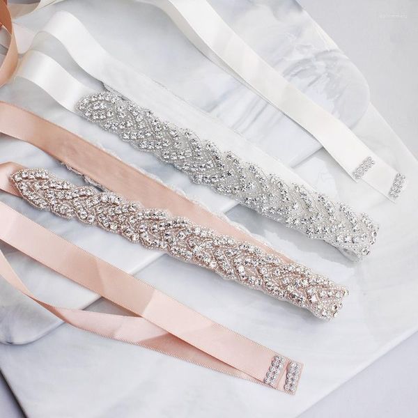 Gürtel JLZXSY Handmade Beautiful Crystal Bridal Sash Shine Wedding Belt Dress Strass Decoration