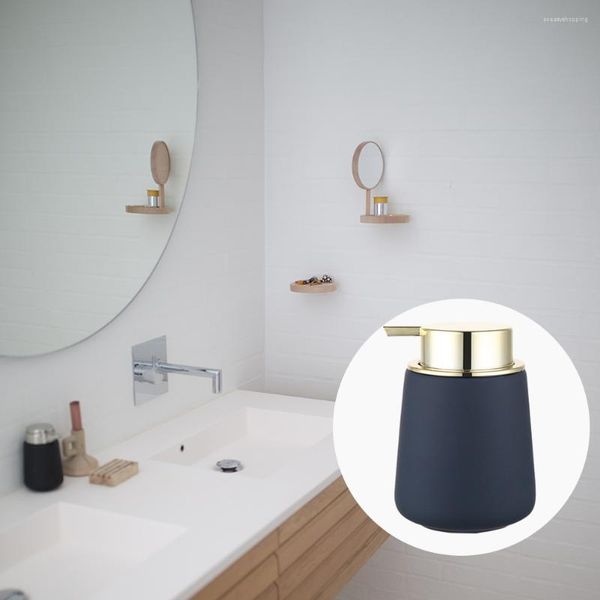 Set di accessori per il bagno Dispenser per bottiglie Pompa per lozione Sapone liquido Bottiglie vuote ricaricabili Contenitore per shampoo in ceramica Oli essenziali a mano