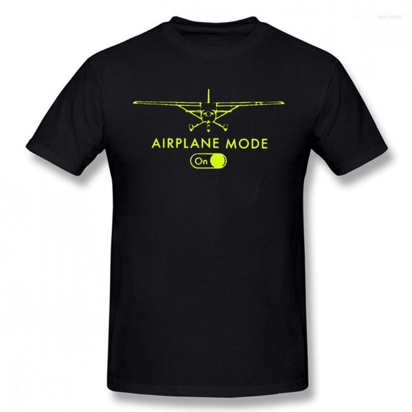 Herren T-Shirts T-Shirts Pilot Airplane Mode Graphic Cotton Streetwear Kurzarm Geburtstagsgeschenke Flying Aircraft T-Shirt Herrenbekleidung