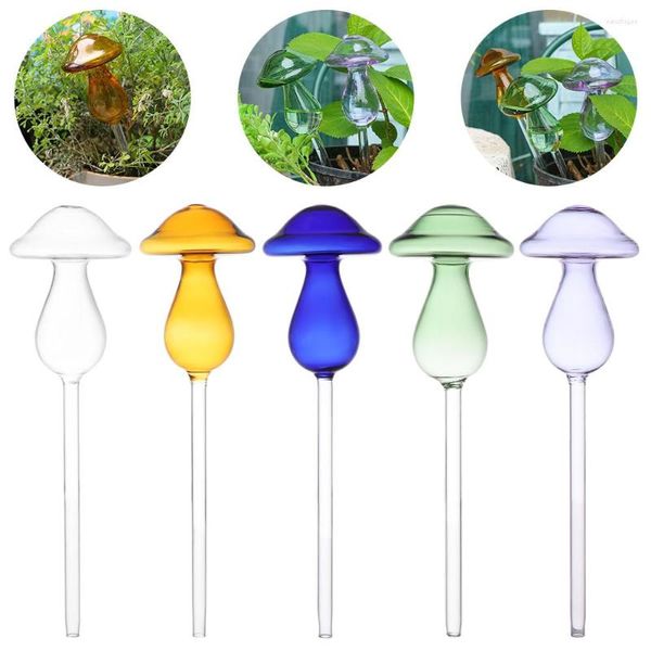 Bewässerungsgeräte 1PC Multicolor Glas Pilz Design Pflanzen Kits Blumen Wasser Feeder Self Home Garden Supplies