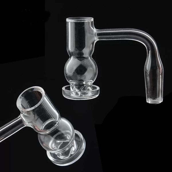 Half Weld Flat Top Terp Slurper Quartz Banger Nahtloser Rauch mit Kugeleimer, abgeschrägter Kante und großem Luftstrom für Glaswasserbongs, Dab-Öl