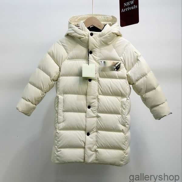 Giacca invernale lunga per bambini Abiti firmati Bambini Piumino con cappuccio Ricamo Piumino lungo Caldo Parka Cappotto Piumino Lettera Stampa Outwear Giacche da stampa 02