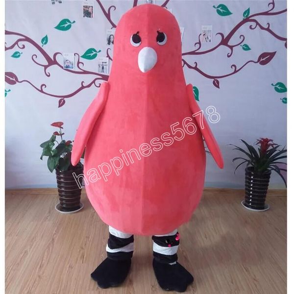 Heißer Verkauf Rosa Vogel Maskottchen Kostüme Cartoon Charakter Outfit Anzug Karneval Erwachsene Größe Halloween Weihnachten Party Karneval Kleid anzüge