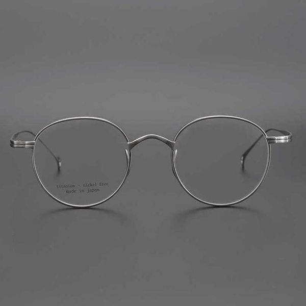 2023 Fashion Designer Nuovi occhiali da sole Collezione giapponese La stessa montatura rotonda di John Lennon Occhiali in titanio puro stile Repubblica Cinese ultraleggeri con grande altezza del viso