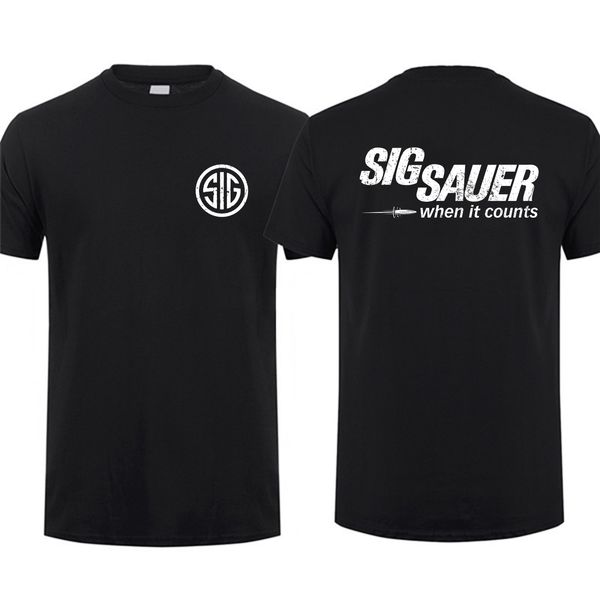 Мужские футболки удивительные футболки мужская футболка повседневная негабаритная эссенциальная сиг Sig Sauer P320 Pistol Pistol Tshir