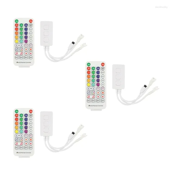 Controladores -3X SP511E Wifi Música LED Controlador para WS2812B WS2811 Pixel Endereçável RGB Strip Dual Output Alexa App Control