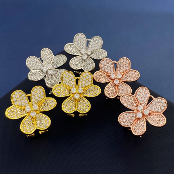 Yeni moda treelaf çim kolye kadınlar elmaslarla şanslı kolye altın gümüş gül altın kaplama küpe yüzük bilezik tasarımcı mücevher vaf-266