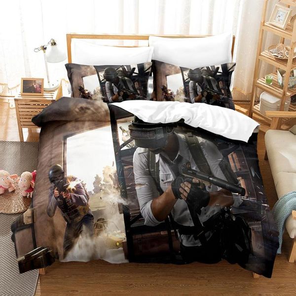 Bettwäsche-Sets 3D Game Players Trösterbezug Jungen Teens King Bettset Quilt Schlafzimmer Dekor für Jugend Mann Gamer Zimmer