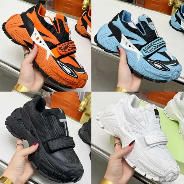 Off Mens Sports Designer Shoes Moda Feminina Sapatos Casuais 2023 Outono e Inverno Nova Tendência Tênis Laranja Preto Nariz Grande Pai