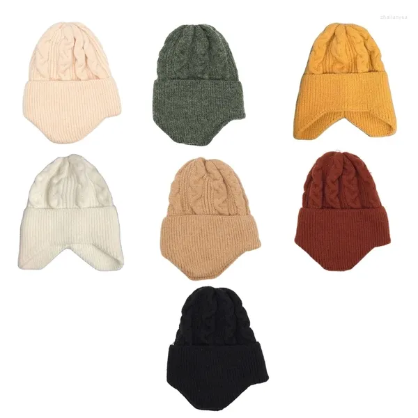 Boinas Gorro cálido con orejeras para adolescentes, gorro de punto para clima frío, accesorios deportivos protectores para actividades al aire libre