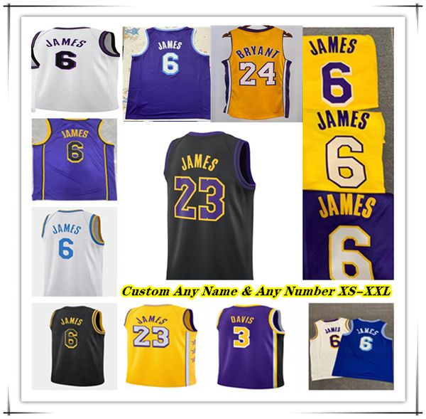 Impresso LA City Edition Basketball Jersey LeBron 23 6 James 8 24 Bryant Anthony 3 Davis D'Angelo Russell Austin Reaves Taurean Prince Christian Wood Hachimura Johnson